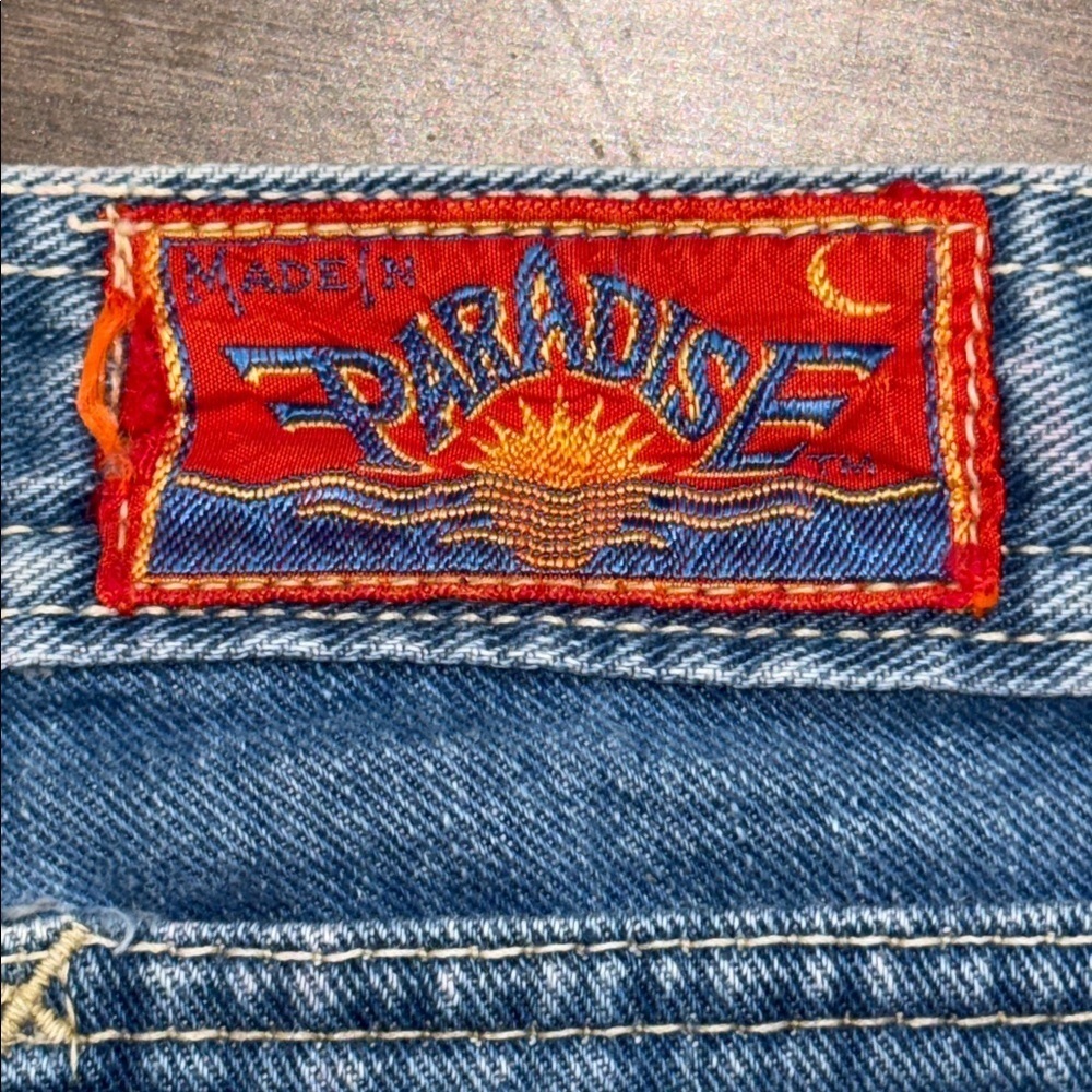 1970’s Paradise Distressed Denim Bell Bottoms- Size 8 based off measurements - Picture 1 of 7